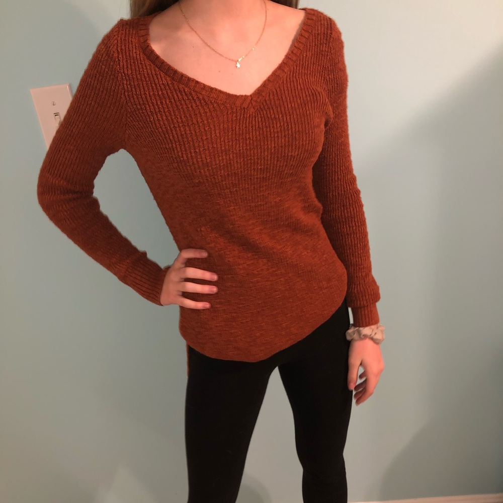 Burnt orange sweater